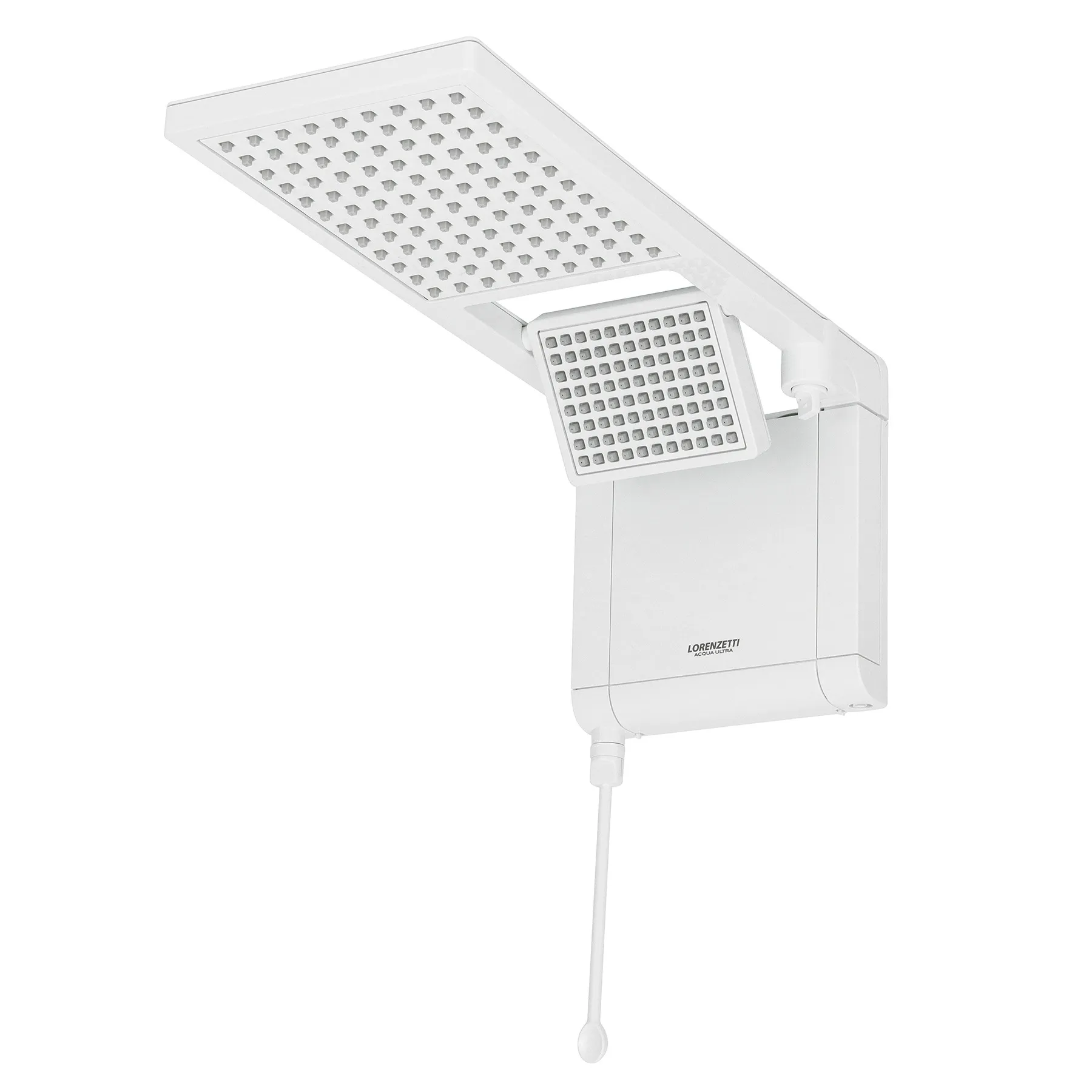 Chuveiro Elétrico Eletrônico 6800w Branco Quadrado Acqua Duo Ultra Lorenzetti